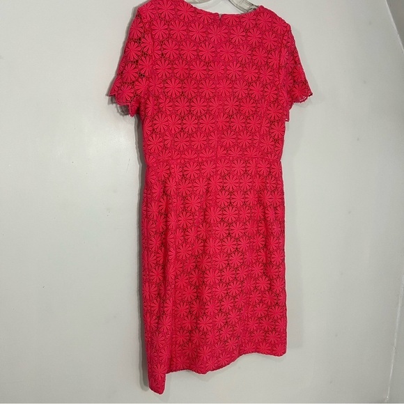 NWT Talbots Pink Midi Floral Lace Fitted Preppy Day Dress Brunch Shower Career - Picture 14 of 15